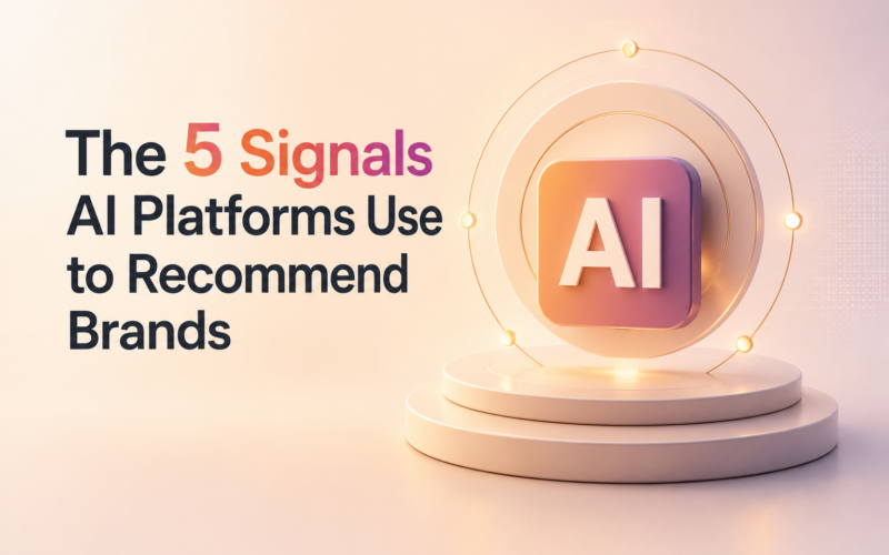 The 5 Signals AI Platforms Use to Recommend Brands